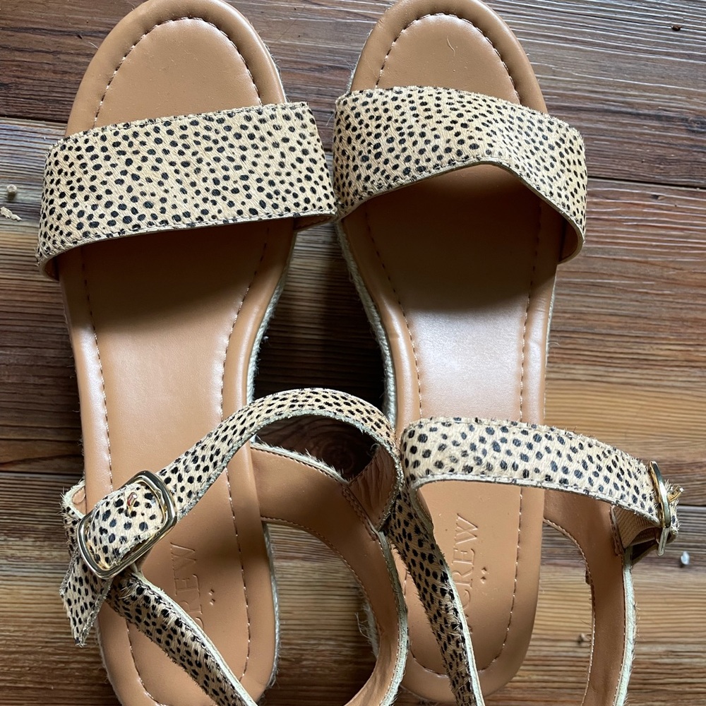 J Crew leopard sandals